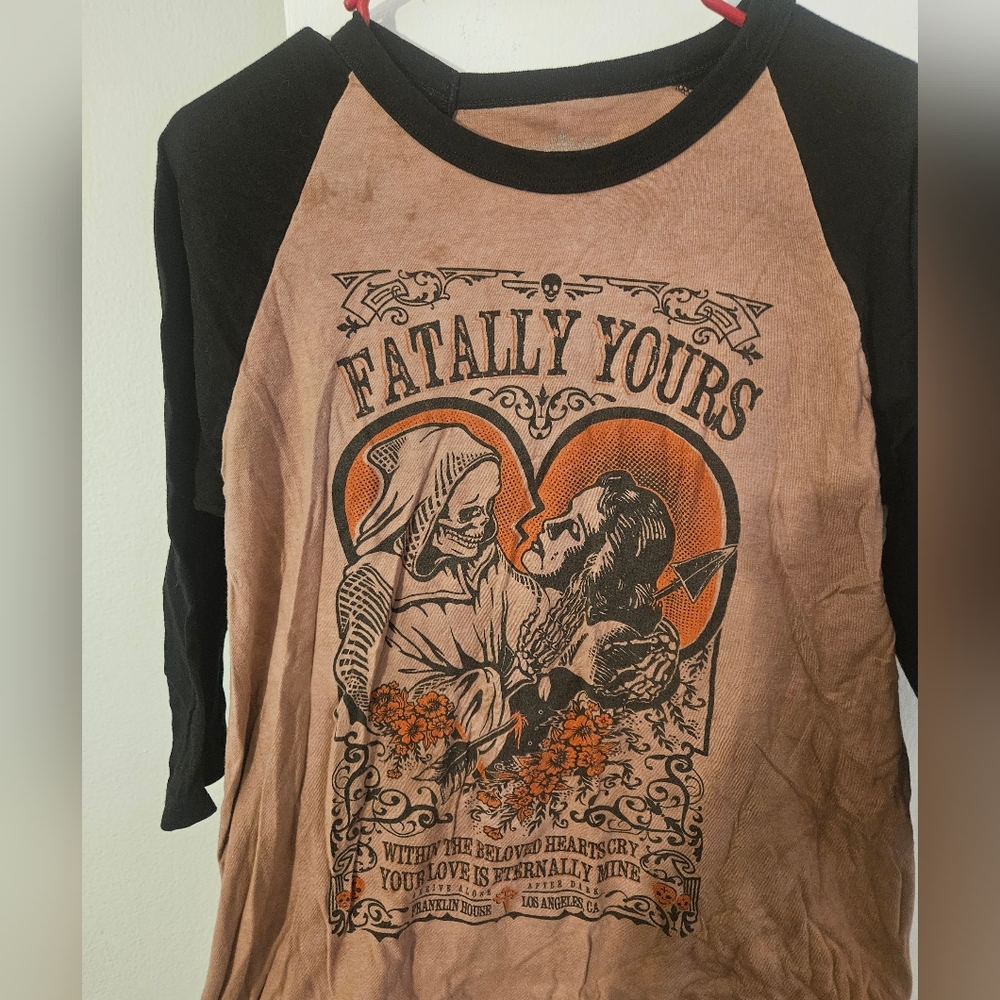 Black and Brown Graphic Women Shirt